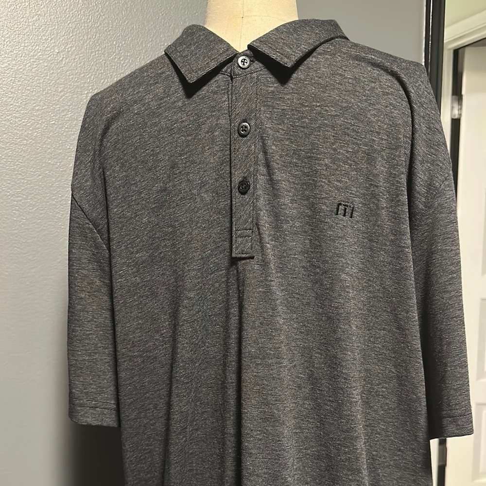 Travis Mathew Gray Polo Shirt with Relaxed Fit